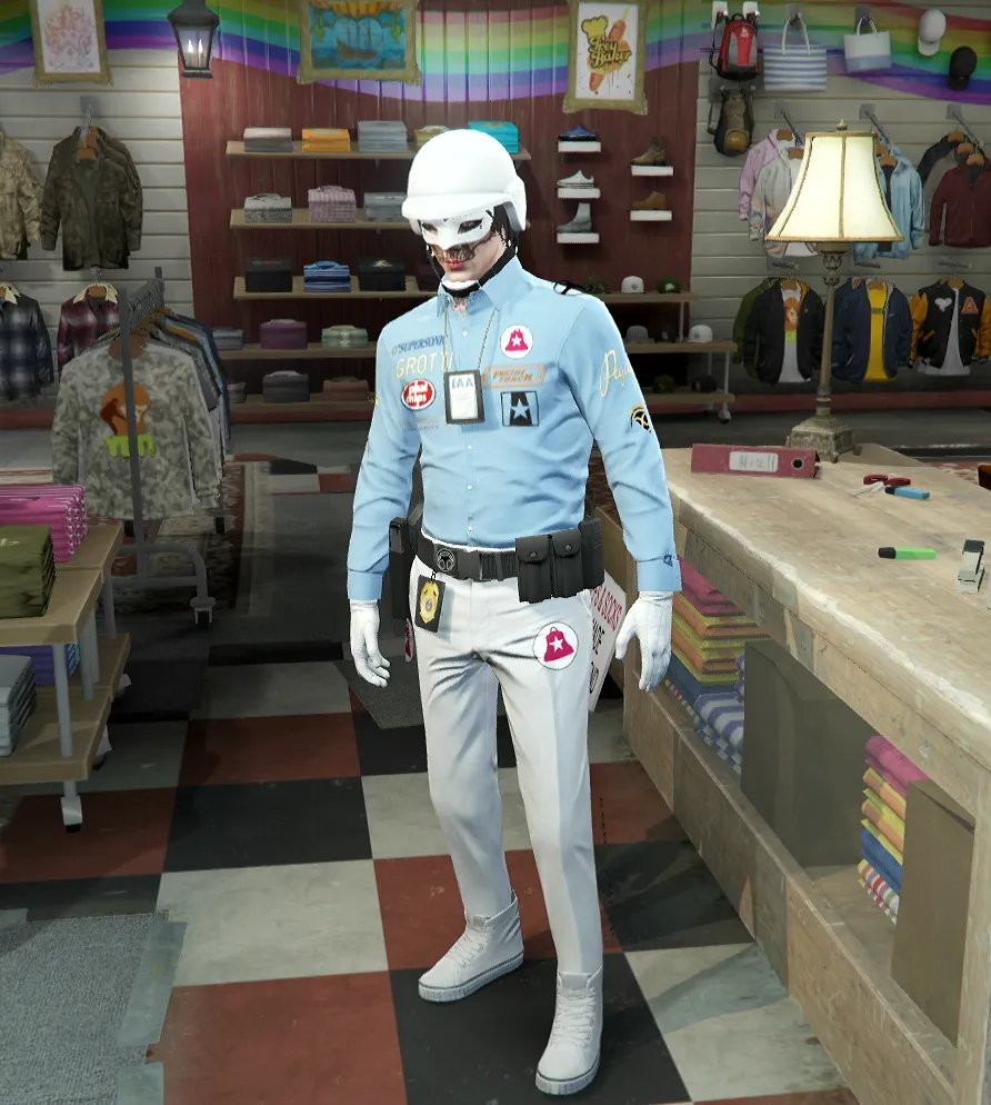 Conjunto Azul Claro Policía