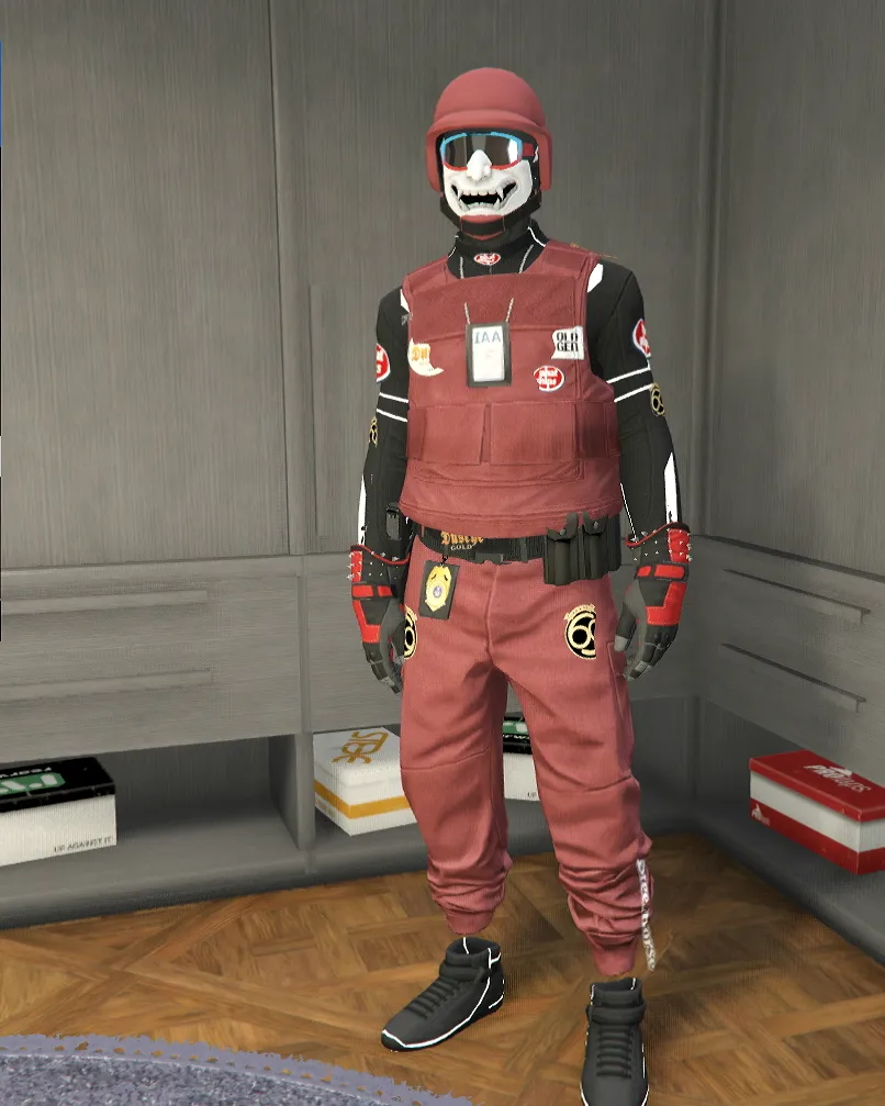 Conjunto Rojo con Máscara