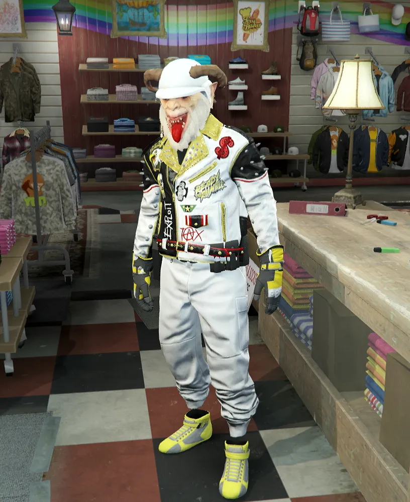 Conjunto Punk Blanco Amarillo (SUPER EXCLUSIVO)